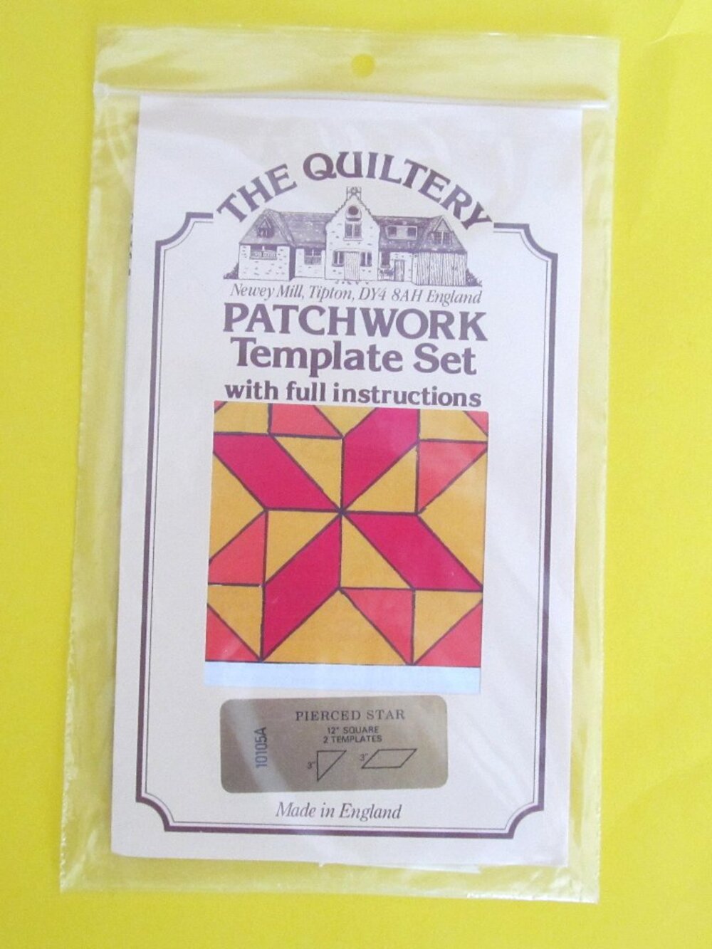 Vintage patchwork template set PIERCED STAR